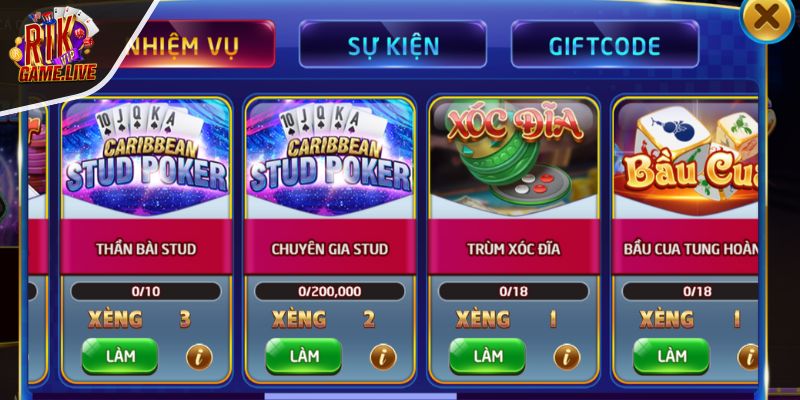 Ưu đãi giá trị khi chơi Game Bài RIKVIP